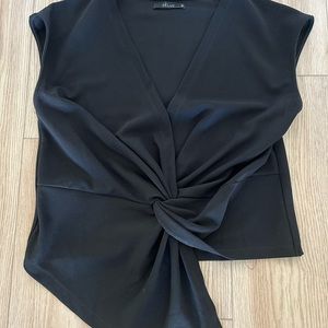 Deluc V-Neck Cap Sleeve Blouse